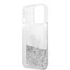 Karl Lagerfeld iPhone 13 Pro Liquid Glitter Choupette Fun (KLHCP13LGCFS) hátlap, tok, ezüst