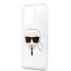 Karl Lagerfeld iPhone 13 Pro Karl Head Glitter (KLHCP13LKHTUGLS) hátlap, tok, ezüst