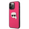 Karl Lagerfeld iPhone 13 Pro Ikonik Karl Head Metal (KLHCP13LPKMP) hátlap, tok, rózsaszín
