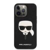 Karl Lagerfeld iPhone 13 Pro Saffiano Iconic Karl's Head (KLHCP13LSAKHBK) hátlap, tok, fekete