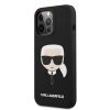 Karl Lagerfeld iPhone 13 Pro Silicone Karl's Head (KLHCP13LSLKHBK) hátlap, tok, fekete