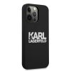 Karl Lagerfeld iPhone 13 Pro Stack White Logo Silicone (KLHCP13LSLKLRBK) hátlap, tok, fekete