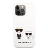 Karl Lagerfeld iPhone 13 Pro Silicone Karl & Choupette (KLHCP13LSSKCW) hátlap, tok, fehér