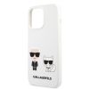 Karl Lagerfeld iPhone 13 Pro Silicone Karl & Choupette (KLHCP13LSSKCW) hátlap, tok, fehér