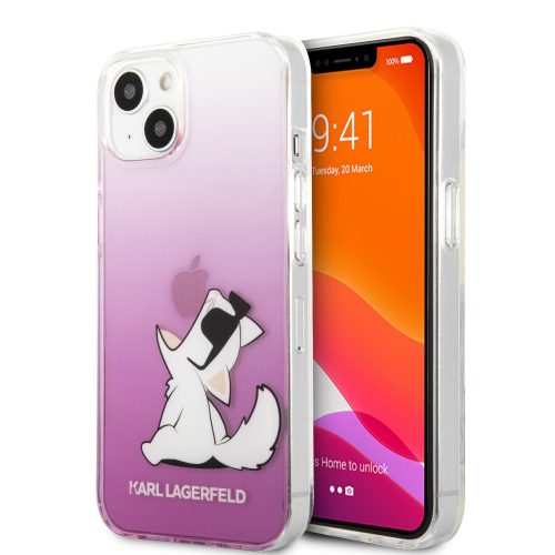 Karl Lagerfeld iPhone 13 Fun Choupette Glasses Hard (KLHCP13MCFNRCPI) hátlap, tok, rózsaszín