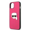 Karl Lagerfeld iPhone 13 Ikonik Karl Head Metal (KLHCP13MPKMP) hátlap, tok, rózsaszín