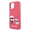 Karl Lagerfeld iPhone 13 Silicone Karl & Choupette (KLHCP13MSSKCP) hátlap, tok, pink