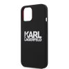 Karl Lagerfeld iPhone 13 Mini Stack White Logo Silicone (KLHCP13SSLKLRBK) hátlap, tok, fekete