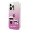 Karl Lagerfeld iPhone 13 Pro Max Karl & Choupette Full Body (KLHCP13XCKTRP) hátlap, tok, rózsaszín