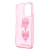 Karl Lagerfeld iPhone 13 Pro Max K&C Head Glitter (KLHCP13XKCTUGLP) hátlap, tok, rózsaszín
