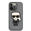 Karl Lagerfeld iPhone 13 Pro Max Saffiano Ikonik Karl Patch (KLHCP13XOKPG) hátlap, tok, ezüst