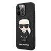 Karl Lagerfeld iPhone 13 Pro Max Saffiano Iconic Karl's Patch (KLHCP13XOKPK) hátlap, tok, fekete