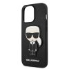 Karl Lagerfeld iPhone 13 Pro Max Saffiano Iconic Karl's Patch (KLHCP13XOKPK) hátlap, tok, fekete