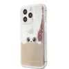 Karl Lagerfeld iPhone 13 Pro Max Peek-A-Boo Liquid Glitter (KLHCP13XPABGNU) hátlap, tok, rózsaszín