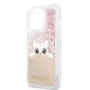 Karl Lagerfeld iPhone 13 Pro Max Peek-A-Boo Liquid Glitter (KLHCP13XPABGNU) hátlap, tok, rózsaszín