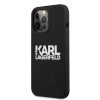 Karl Lagerfeld iPhone 13 Pro Max Stack White Logo Silicone (KLHCP13XSLKLRBK) hátlap, tok, fekete