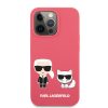 Karl Lagerfeld iPhone 13 Pro Max Silicone Karl & Choupette (KLHCP13XSSKCP) hátlap, tok, pink