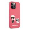 Karl Lagerfeld iPhone 13 Pro Max Silicone Karl & Choupette (KLHCP13XSSKCP) hátlap, tok, pink