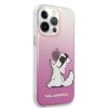 Karl Lagerfeld iPhone 14 Pro Choupette Fun (KLHCP14LCFNRCPI) hátlap, tok, rózsaszín