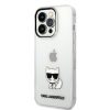 Karl Lagerfeld iPhone 14 Pro Choupette Logo (KLHCP14LCTTR) hátlap, tok, átlátszó