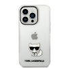 Karl Lagerfeld iPhone 14 Pro Choupette Logo (KLHCP14LCTTR) hátlap, tok, átlátszó