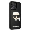Karl Lagerfeld iPhone 14 Pro 3D Rubber Karl's Head (KLHCP14LKH3DB) hátlap, tok, fekete