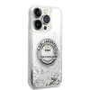 Karl Lagerfeld iPhone 14 Pro Liquid Glitter RSG (KLHCP14LLCRSGRS) hátlap, tok, ezüst