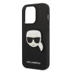 Karl Lagerfeld iPhone 14 Pro Saffiano Karl Head (KLHCP14LSAPKHK) hátlap, tok, fekete
