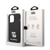 Karl Lagerfeld iPhone 14 Pro Liquid Silicone Choupette (KLHCP14LSLCTBK) hátlap, tok, fekete