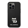 Karl Lagerfeld iPhone 14 Pro Liquid Silicone Choupette (KLHCP14LSLCTBK) hátlap, tok, fekete