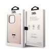 Karl Lagerfeld iPhone 14 Pro Liquid Silicone Choupette (KLHCP14LSLCTPI) hátlap, tok, rózsaszín