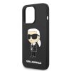 Karl Lagerfeld iPhone 14 Pro Silicone Ikonik (KLHCP14LSNIKBCK) hátlap, tok, fekete