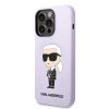 Karl Lagerfeld iPhone 14 Pro Silicone Iconic (KLHCP14LSNIKBCU) hátlap, tok, lila