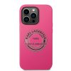 Karl Lagerfeld iPhone 14 Pro Silicone RSG (KLHCP14LSRSGRCF) hátlap, tok, rózsaszín