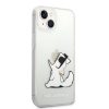 Karl Lagerfeld iPhone 14 Plus Choupette Fun (KLHCP14MCFNRC) hátlap, tok, átlátszó