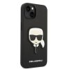 Karl Lagerfeld iPhone 14 Plus Saffiano Karl's Head Patch (KLHCP14MSAPKHK) hátlap, tok, fekete