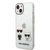 Karl Lagerfeld iPhone 14 Ikonik Karl and Choupette (KLHCP14SCKTR) hátlap, tok, átlátszó