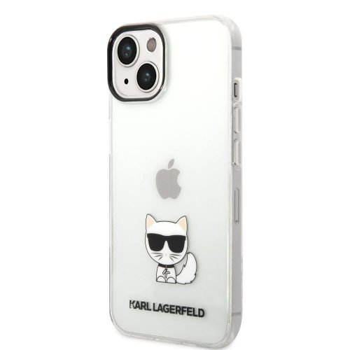 Karl Lagerfeld iPhone 14 Choupette Logo (KLHCP14SCTTR) hátlap, tok, átlátszó