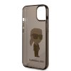 Karl Lagerfeld IML Ikonik NFT Case iPhone 14 (KLHCP14SHNIKTCK) hátlap, tok, átlátszó-fekete