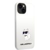 Karl Lagerfeld iPhone 14 Silicone Choupette (KLHCP14SSNCHBCH) hátlap, tok, fehér