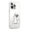 Karl Lagerfeld iPhone 14 Pro Max Choupette Eat (KLHCP14XCFNRC) hátlap, tok, átlátszó
