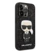 Karl Lagerfeld iPhone 14 Pro Max Glitter Flakes Ikonik (KLHCP14XGFKPK) hátlap, tok, fekete