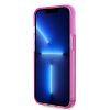 Karl Lagerfeld iPhone 14 Pro Max Liquid Glitter Elong (KLHCP14XLCKVF) hátlap, tok, rózsaszín