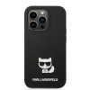 Karl Lagerfeld iPhone 14 Pro Max Liquid Silicone Choupette (KLHCP14XSLCTBK) hátlap, tok, fekete