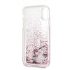 Karl Lagerfeld iPhone X/Xs Liquid Glitter Iconic (KLHCPXKSICRO) hátlap, tok, rozé arany