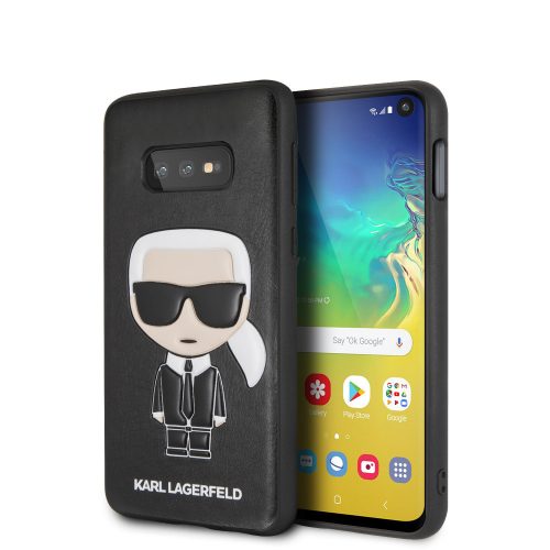 Karl Lagerfeld Samsung Galaxy S10e Ikonik Karl (KLHCS10LIKPUBK) hátlap, tok, fekete