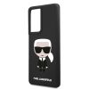 Karl Lagerfeld Samsung Galaxy S21 Ultra Silicone Karl Iconic Full Body (KLHCS21LSLFKBK) hátlap, tok, fekete