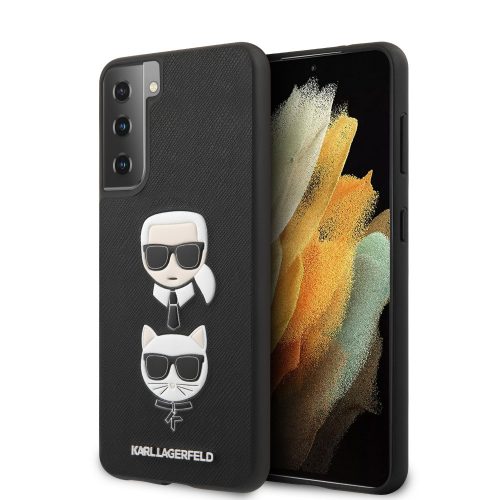 Karl Lagerfeld Samsung Galaxy S21 Plus 3D Rubber Heads (KLHCS21MSAKICKCBK) hátlap, tok, fekete