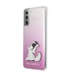 Karl Lagerfeld Samsung Galaxy S21 Fun Choupette Silicone (KLHCS21SCFNRCPI) hátlap, tok, rózsaszín