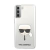 Karl Lagerfeld Samsung Galaxy S21 Karl Head (KLHCS21SKTR) hátlap, tok mintás, átlátszó